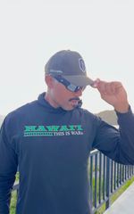 Hawaii Tribal and Motto - UNISEX LONG SLEEVE HOODIE T-SHIRT