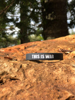 S.W.I.F.T.  / THIS IS WAR  -  BLACK SILICONE WRISTBAND